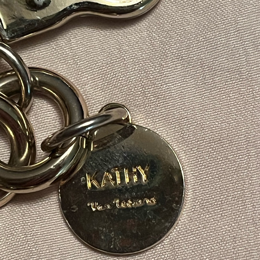 Kathy Van Zeeland gold keychain 6” long - Picture 2 of 2